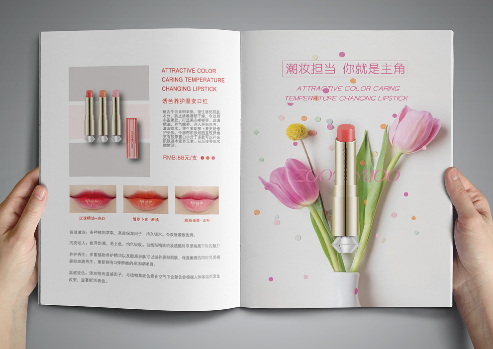 美妝店產品宣傳畫冊設計欣賞